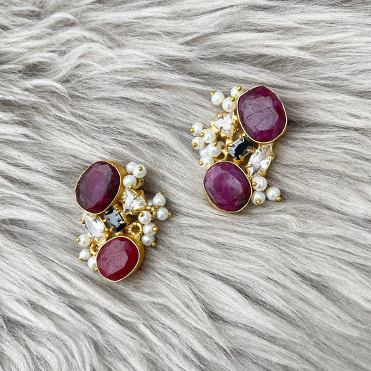 Ruby studs