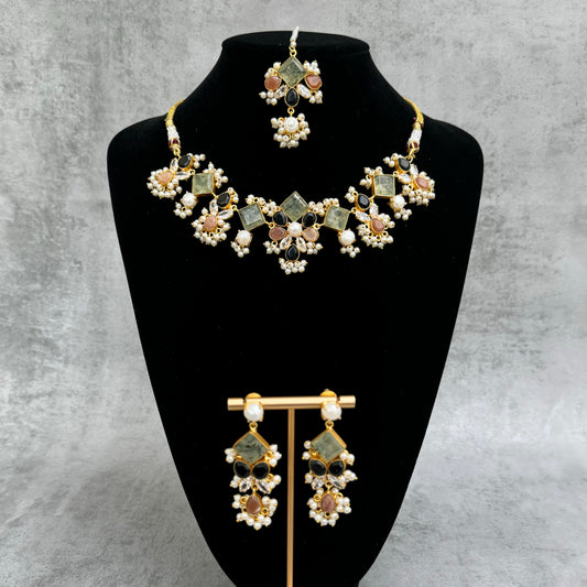 Marina Moonstone necklace set