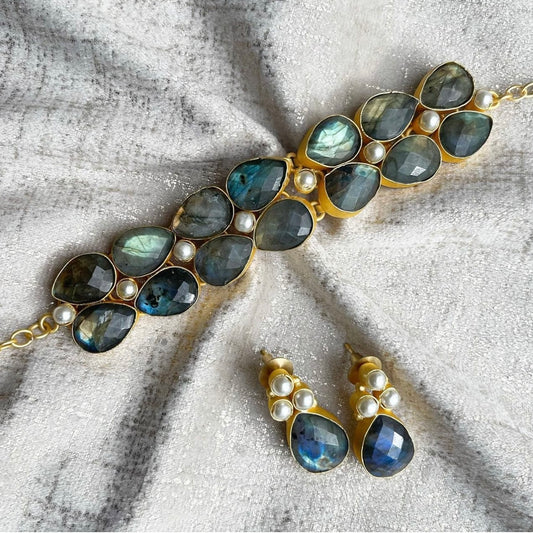 Labradorite choker set