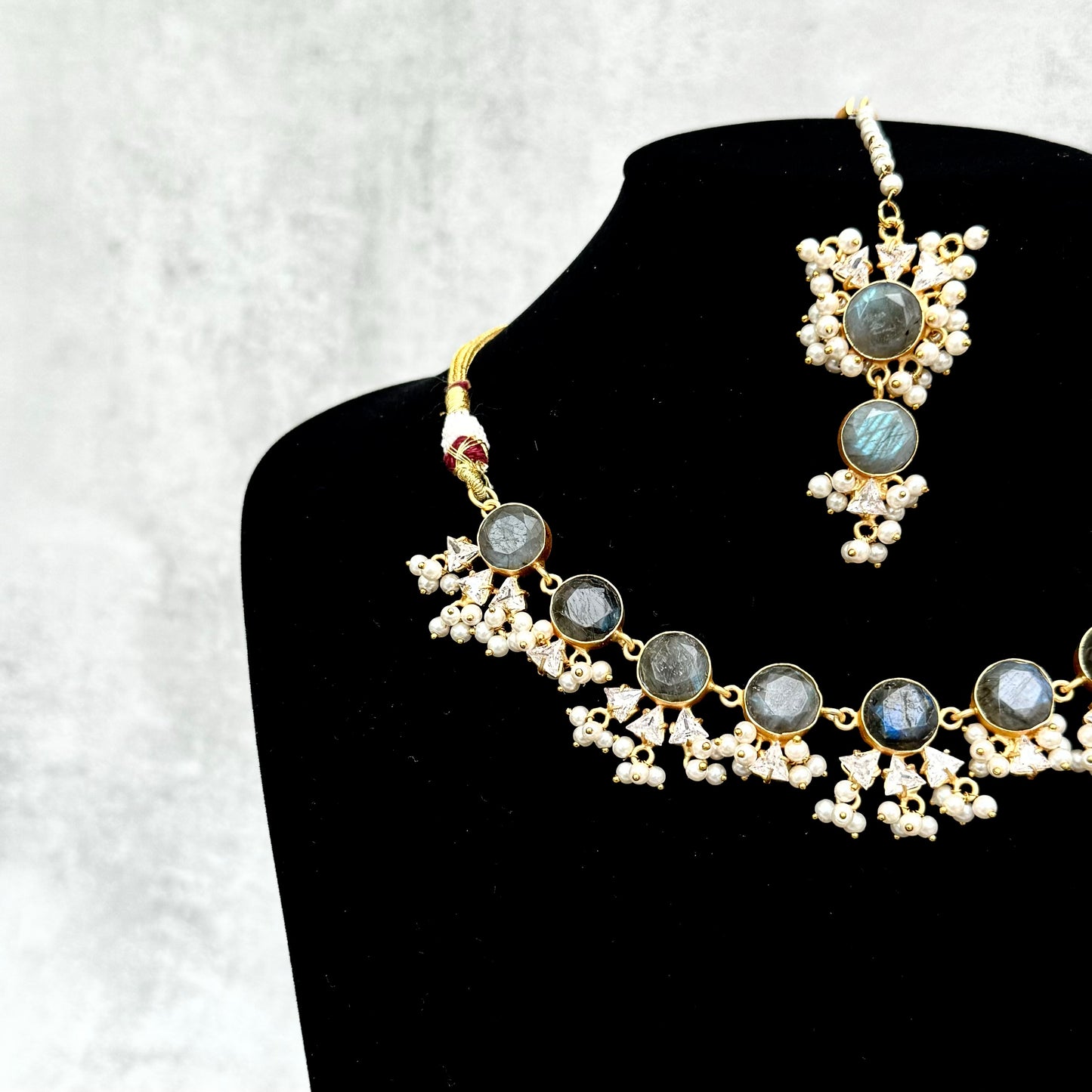 Labradorite necklace set