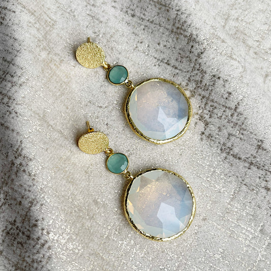 Opalite statement earrings